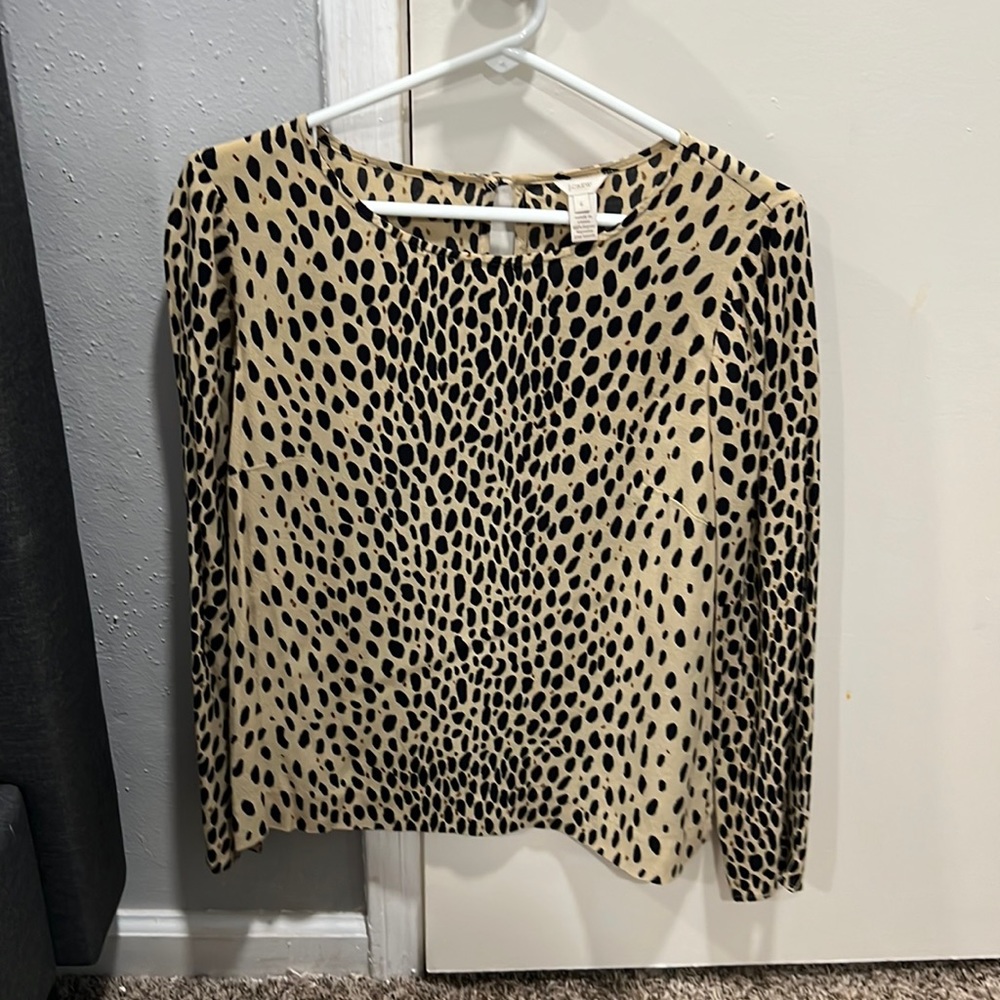 Jcrew animal print blouse